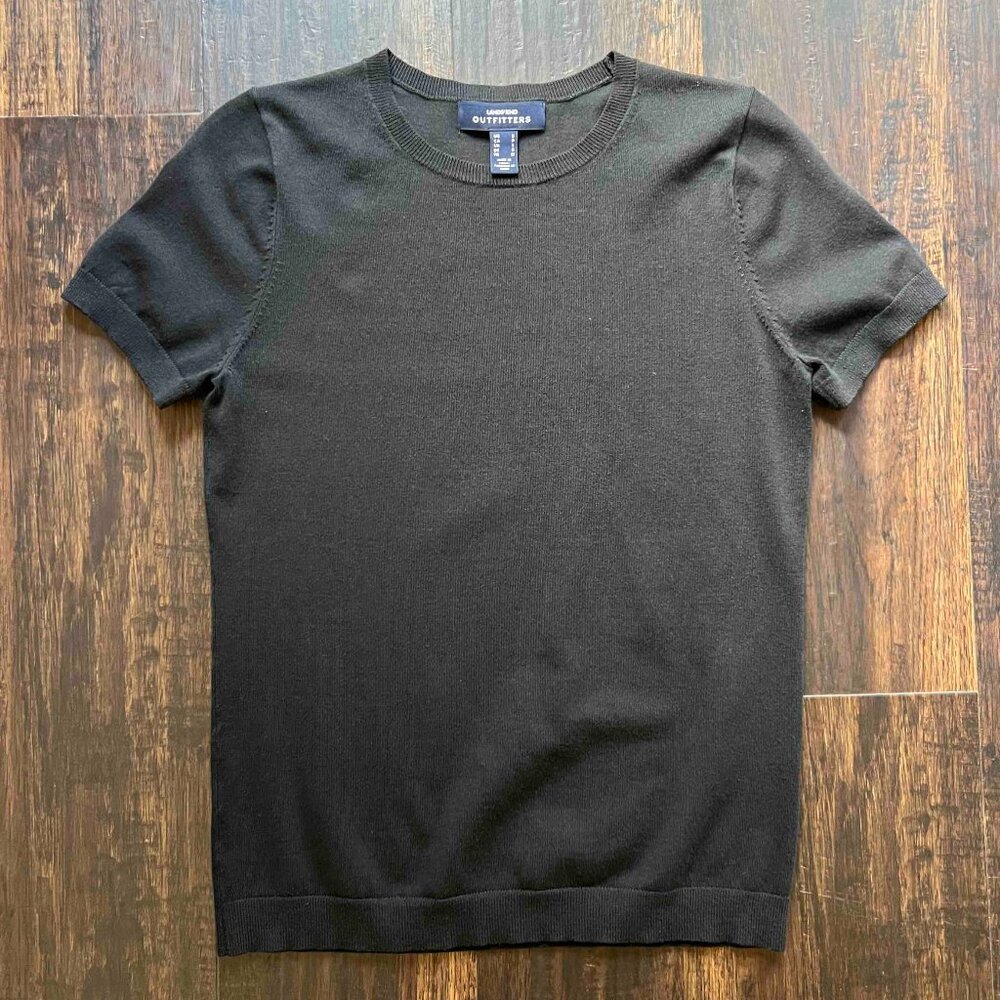 Womens Lands End Short Sleeve Sweater